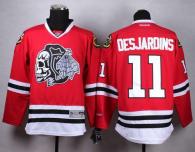 Chicago Blackhawks -11 Andrew Desjardins Red White Skull Stitched NHL Jersey