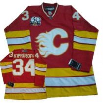 Calgary Flames -34 Miikka Kiprusoff Red with 30TH Patch NHL Jersey Calgary Flames -34 Miikka Kiprusoff Red with 30TH Patch NHL Jersey