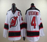 New Jersey Devils -4 Scott Stevens White Road Stitched NHL Jersey
