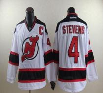 New Jersey Devils -4 Scott Stevens White Road Stitched NHL Jersey New Jersey Devils -4 Scott Stevens White Road Stitched NHL Jersey