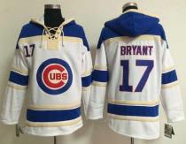 Chicago Cubs -17 Kris Bryant White Sawyer Hooded Sweatshirt MLB Hoodie Chicago Cubs -17 Kris Bryant White Sawyer Hooded Sweatshirt MLB Hoodie