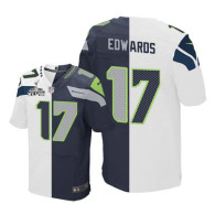 Seattle Seahawks Super Bowl XLVIII #17 Men‘s Braylon Edwards Elite Team Road Two Tone Jersey