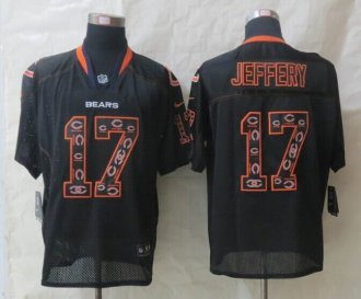 2014 New Nike Chicago Bears -17 Alshon Jeffery Lights Out Black Elite Jerseys