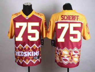 Nike Washington Redskins -75 Brandon Scherff Burgundy Red Stitched NFL Elite Noble Fashion Jersey