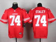 Nike San Francisco 49ers #74 Joe Staley Red Team Color Men‘s Stitched NFL Elite Jersey