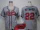 Atlanta Braves #22 Jason Heyward Grey Cool Base Autographed Stitched MLB Jersey