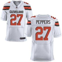 Nike Browns -27 Jabrill Peppers White Stitched NFL New Elite Jersey Nike Browns -27 Jabrill Peppers White Stitched NFL New Elite Jersey