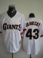 Mitchell and Ness San Francisco Giants #43 Dave Dravecky Stitched White Throwback MLB Jersey