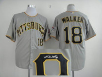 MLB Pittsburgh Pirates #18 Neil Walker Stitched Grey Cool Base Autographed Jersey MLB Pittsburgh Pirates #18 Neil Walker Stitched Grey Cool Base Autographed Jersey