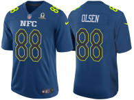 2017 PRO BOWL NFC GREG OLSEN BLUE GAME JERSEY