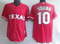 Texas Rangers #10 Michael Young Stitched Red MLB Jersey