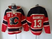 Calgary Flames -13 Johnny Gaudreau Red Sawyer Hooded Sweatshirt Stitched NHL Jersey Calgary Flames -13 Johnny Gaudreau Red Sawyer Hooded Sweatshirt Stitched NHL Jersey
