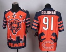 Nike Chicago Bears -91 Eddie Goldman Orange Stitched NFL Elite Noble Fashion Jersey Nike Chicago Bears -91 Eddie Goldman Orange Stitched NFL Elite Noble Fashion Jersey