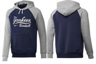 New York Yankees Pullover Hoodie Dark Blue Grey