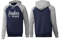New York Yankees Pullover Hoodie Dark Blue Grey New York Yankees Pullover Hoodie Dark Blue Grey