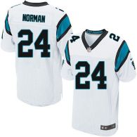 Nike Panthers -24 Josh Norman White Men's Stitched NFL Elite Jersey