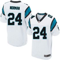 Nike Panthers -24 Josh Norman White Men's Stitched NFL Elite Jersey Nike Panthers -24 Josh Norman White Men's Stitched NFL Elite Jersey