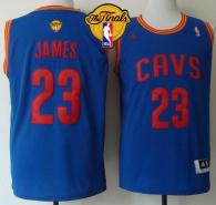 Revolution 30 Cleveland Cavaliers -23 LeBron James Light Blue The Finals Patch Stitched NBA Jersey