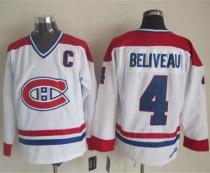 Montreal Canadiens -4 Jean Beliveau White CH-CCM Throwback Stitched NHL Jersey Montreal Canadiens -4 Jean Beliveau White CH-CCM Throwback Stitched NHL Jersey
