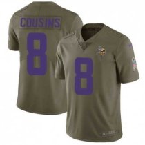 Nike Vikings -8 Kirk Cousins Olive Stitched NFL Limited 2017 Salute to Service Jersey Nike Vikings -8 Kirk Cousins Olive Stitched NFL Limited 2017 Salute to Service Jersey