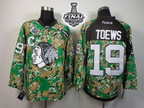 Chicago Blackhawks -19 Jonathan Toews Camo Veterans Day Practice 2015 Stanley Cup Stitched NHL Jerse