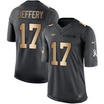 Nike Eagles -17 Alshon Jeffery Black Stitched NFL Limited Gold Salute To Service Jersey Nike Eagles -17 Alshon Jeffery Black Stitched NFL Limited Gold Salute To Service Jersey