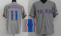 MLB Texas Rangers #11 Yu Darvish Stitched Grey Autographed Jersey MLB Texas Rangers #11 Yu Darvish Stitched Grey Autographed Jersey