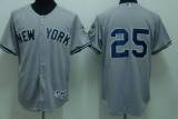 New York Yankees -25 Mark Teixeira Stitched Grey MLB Jersey