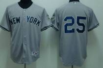 New York Yankees -25 Mark Teixeira Stitched Grey MLB Jersey