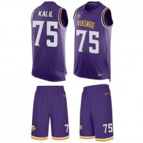 Vikings #75 Matt Kalil Purple Team Color Stitched NFL Limited Tank Top Suit Jersey Vikings #75 Matt Kalil Purple Team Color Stitched NFL Limited Tank Top Suit Jersey