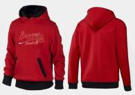 Atlanta Braves Pullover Hoodie Red Black