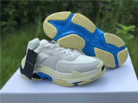 Authentic Balenciaga triple S white blue