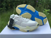 Authentic Balenciaga triple S white blue