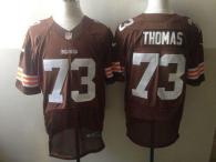 Nike Cleveland Browns -73 Joe Thomas Brown Team Color Men's Stitched NFL Elite Jersey