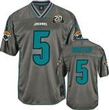 Nike Jacksonville Jaguars #5 Blake Bortles Grey With 20TH Season Patch Men's Stitched NFL Elite Vapo