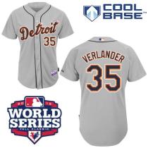 Detroit Tigers #35 Justin Verlander Grey Cool Base w 2012 World Series Patch Stitched MLB Jersey Detroit Tigers #35 Justin Verlander Grey Cool Base w 2012 World Series Patch Stitched MLB Jersey