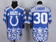 Nike Indianapolis Colts #30 LaRon Landry Royal Blue Men's Stitched NFL Elite Noble Fashion Jersey