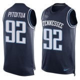 Nike Tennessee Titans -92 Ropati Pitoitua Navy Blue Alternate Stitched NFL Limited Tank Top Jersey