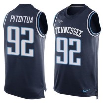 Nike Tennessee Titans -92 Ropati Pitoitua Navy Blue Alternate Stitched NFL Limited Tank Top Jersey Nike Tennessee Titans -92 Ropati Pitoitua Navy Blue Alternate Stitched NFL Limited Tank Top Jersey