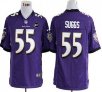 Nike Ravens -55 Terrell Suggs Purple Team Color With Art Patch Stitched NFL Game Jersey Nike Ravens -55 Terrell Suggs Purple Team Color With Art Patch Stitched NFL Game Jersey