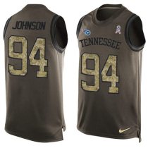 Nike Titans -94 Austin Johnson Green Stitched NFL Limited Salute To Service Tank Top Jersey Nike Titans -94 Austin Johnson Green Stitched NFL Limited Salute To Service Tank Top Jersey