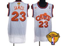 Mitchell and Ness Cleveland Cavaliers -23 LeBron James White CAVS The Finals Patch Stitched NBA Jers Mitchell and Ness Cleveland Cavaliers -23 LeBron James White CAVS The Finals Patch Stitched NBA Jers