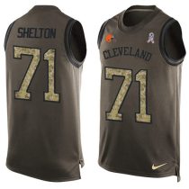 Nike Browns -71 Danny Shelton Green Stitched NFL Limited Salute To Service Tank Top Jersey Nike Browns -71 Danny Shelton Green Stitched NFL Limited Salute To Service Tank Top Jersey