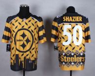 Nike Pittsburgh Steelers #50 Ryan Shazier Gold Men's Stitched NFL Elite Noble Fashion Jersey
