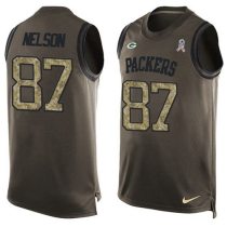 Nike Packers -87 Jordy Nelson Green Stitched NFL Limited Salute To Service Tank Top Jersey Nike Packers -87 Jordy Nelson Green Stitched NFL Limited Salute To Service Tank Top Jersey