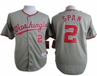 Washington Nationals #2 Denard Span Grey Cool Base Stitched MLB Jersey