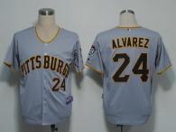Pittsburgh Pirates #24 Pedro Alvarez Grey Stitched MLB Jersey