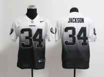 Nike Oakland Raiders #34 Bo Jackson White Black Men's Stitched NFL Elite Fadeaway Fashion Jersey Nike Oakland Raiders #34 Bo Jackson White Black Men's Stitched NFL Elite Fadeaway Fashion Jersey