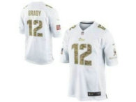NEW New England Patriots -12 Tom Brady White Jerseys(game USA)