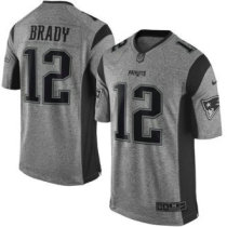 Nike New England Patriots -12 Tom Brady Gray Stitched NFL Limited Gridiron Gray Jersey Nike New England Patriots -12 Tom Brady Gray Stitched NFL Limited Gridiron Gray Jersey